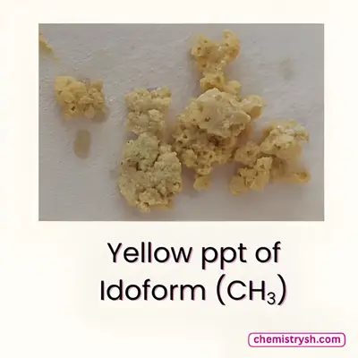 Idoform yellow ppt from a test result.